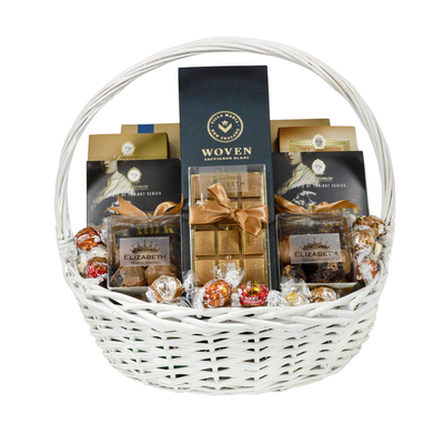 Луксозна Подаръчна Кошница с Бяло Вино Woven One Gift 01152